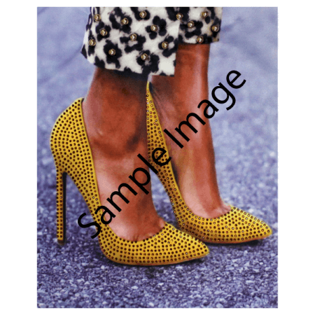 Yellow and hot sale black heels